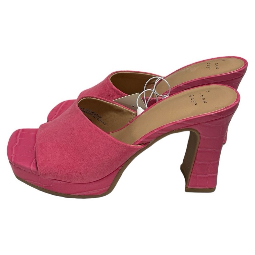 NWT a new day Pink Women's Heeled Mules size 9